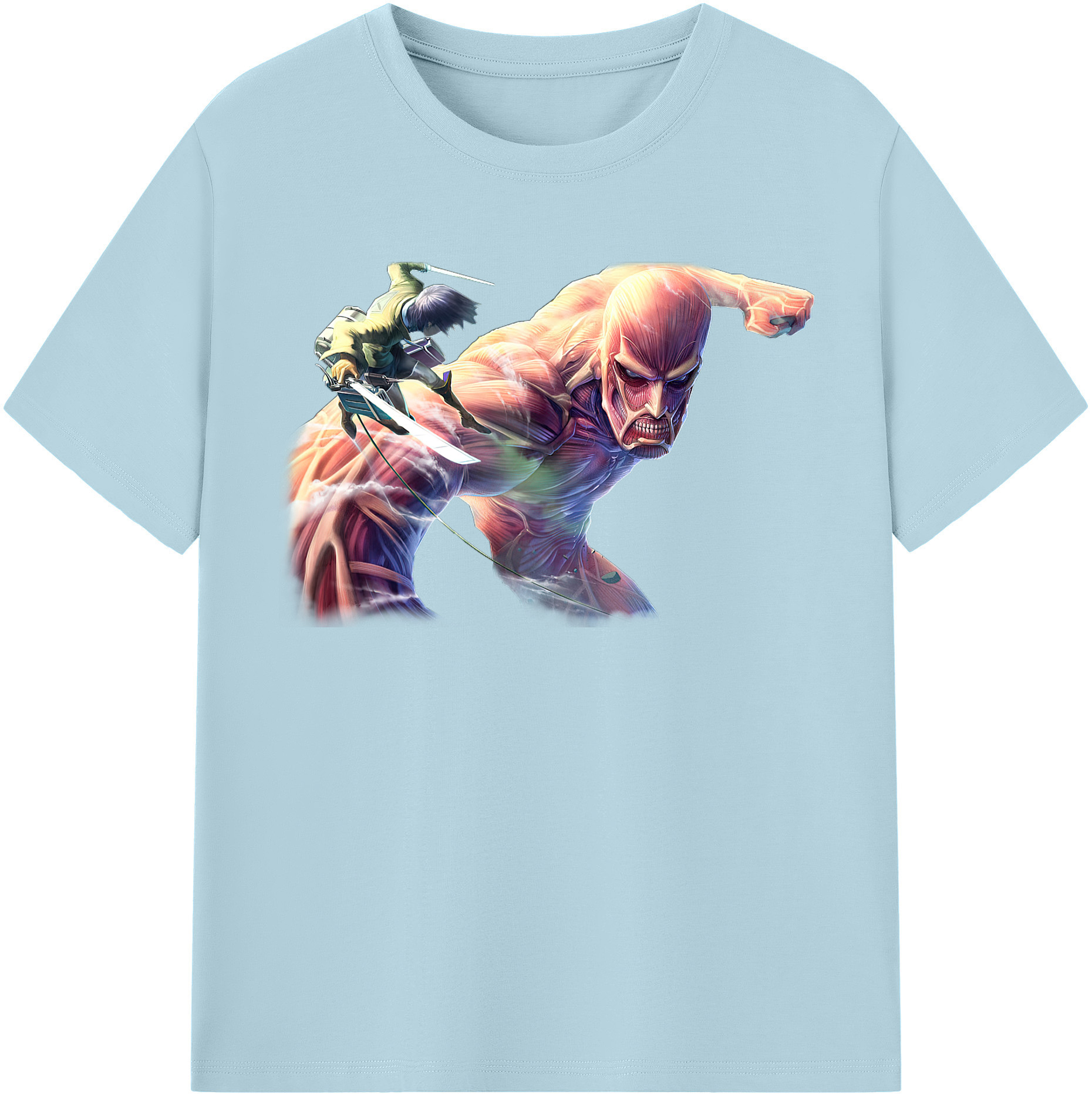 （画像用） 進撃の巨人 Attack on Titan 綿100％半袖Tシャツ（フロントプリント）